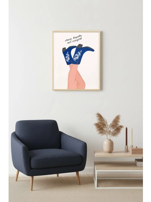 Huhuli Doğal Ahşap Çerçeveli Retro Tablo - Tequila Slogan Temalı | HUHU2395