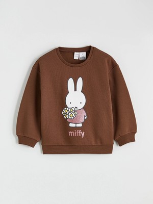 Lc Waikiki Yeni Sezon Miffy Baskılı Kız Çocuk Kalın Sweatshirt