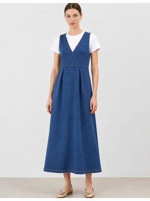 Organickid Denim Kadın Kruvaze Elbise