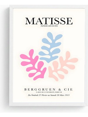 Huhuli Beyaz Ahşap Çerçeveli Henri Matisse Tablosu HUHU289