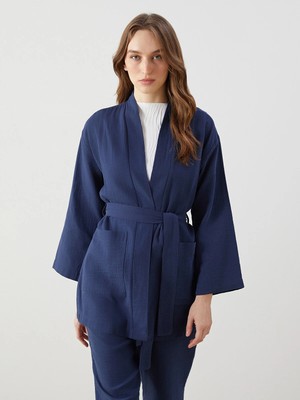 Lc Waikiki Yeni Sezon Şal Yaka Oversize Müslin Kadın Kimono