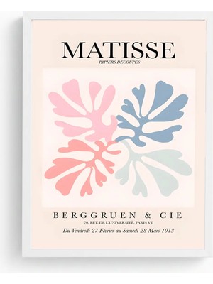 Huhuli Beyaz Ahşap Çerçeveli Henri Matisse Tablosu HUHU290