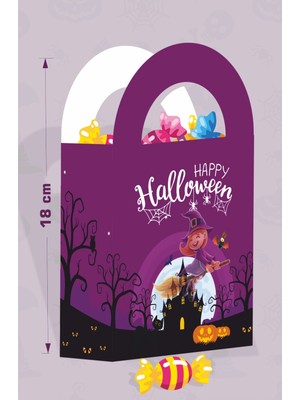 Neşeli Günlerim Cadılar Bayramı Halloween Temalı Çanta 18X10 cm *8'li Paket