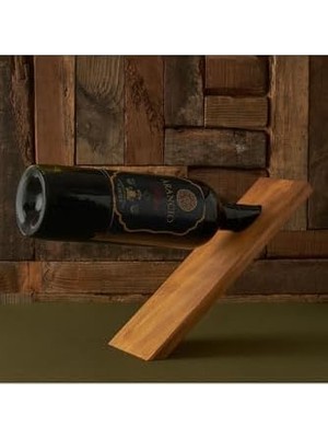 Ahşap Şişe Tutucu - Tekli Stand