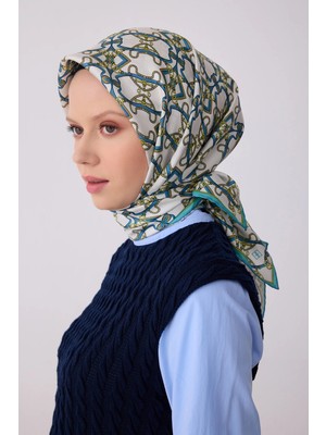 Belli Twill Ipek Desenli Eşarp 4328D