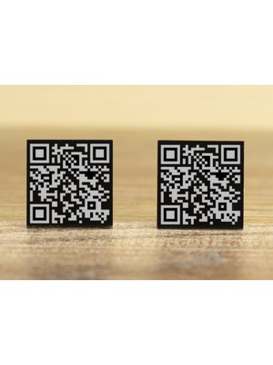 Hediye Shop Qr Kodlu Gizli Mesajlı Kare Kol Düğmesi