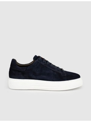Cabani Lacivert Süet Hakiki Deri Erkek Sneaker