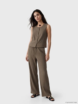 Lc Waikiki Yeni Sezon Beli Lastikli Dokulu Kadın Pantolon
