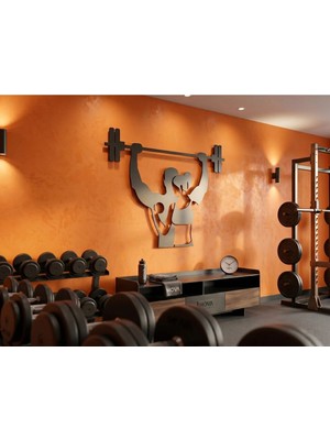 Mova Dizayn Dekoratif Metal Duvar Tablosu Fitness Gym ve Spor Salonlarına Özel Tasarım