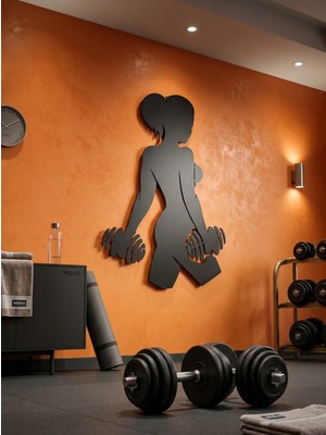 Mova Dizayn Dekoratif Metal Duvar Tablosu Fitness Gym ve Spor Salonlarına Özel Tasarım