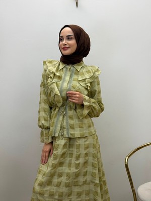 JOOQSTORE Fırfır Detaylı Etek Takım