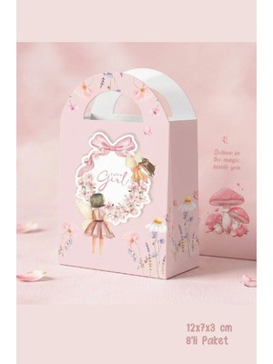 Neşeli Günlerim Peri Kızı Teması Mini Çanta 12X7 cm 8'li Paket