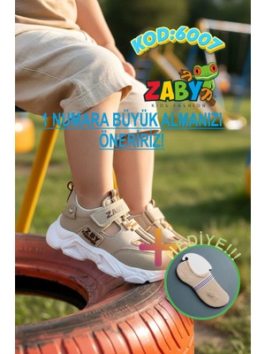 Zaby Erkek +  Kız  Çocuk Yazlık Spor Sandalet Rahat Taban + Çorap Hediye