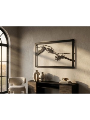 Mova Dizayn Modern Metal Adem'in Yaratılışı Michelangelo Duvar Tablosu Sanatsal Salon Ofis Duvar Dekoru