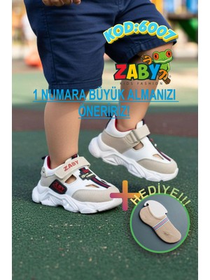 Zaby Erkek +  Kız  Çocuk Yazlık Spor Sandalet Rahat Taban + Çorap Hediye