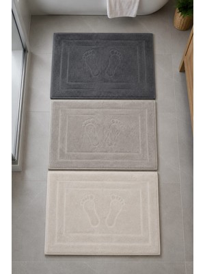 Mela Home 3'lü Ayak Havlusu-Ayak Paspası 50*70 cm 3 Adet - Banyo - Misafir -Çeyizlik %100 Pamuk
