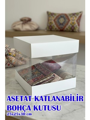 Dantelux Asetat Çeyiz Kutusu (Şeffaf - Katlanabilir - Pratik Kurulum)
