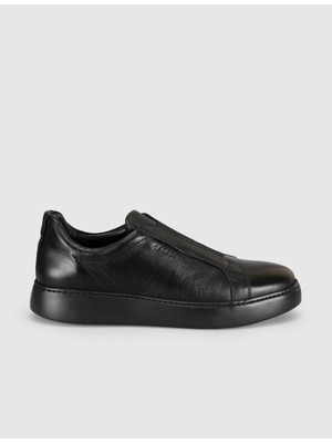 Cabani Siyah Hakiki Deri Erkek Casual Sneaker