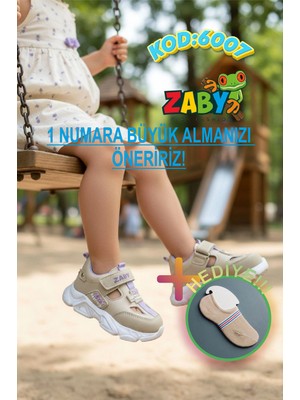 Zaby Erkek +  Kız  Çocuk Yazlık Spor Sandalet Rahat Taban + Çorap Hediye