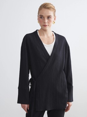 Lc Waikiki Yeni Sezon Kruvaze Yaka Dokulu Oversize Kadın Kimono