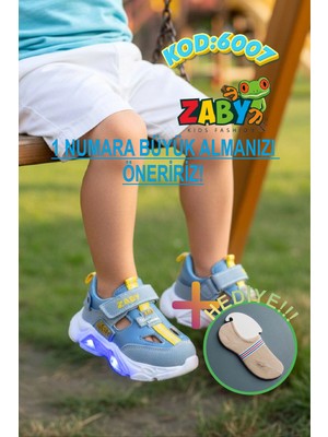 Zaby Erkek +  Kız  Çocuk Yazlık Spor Sandalet Rahat Taban + Çorap Hediye
