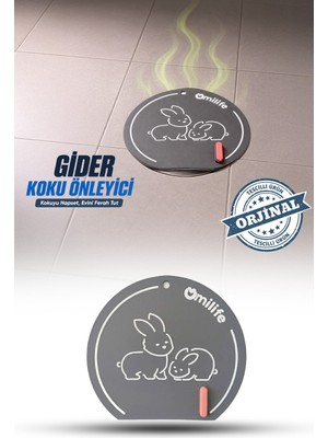 Omilife Gri Silikon Gider Kapağı Koku Önleyici Lavabo Tıpası Banyo Mutfak Balkon Gider Matı 15 cm