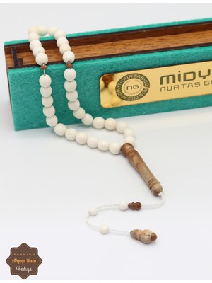 Midyat Nurtaş Gümüş Sistem Püsküllü Küre Kesim Kuka ve Deve Kemiği Tesbih 201025670
