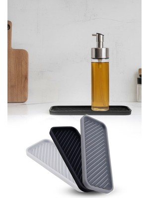 Omilife 3'lü Silikon Yağdanlık Altlığı Kaydırmaz Yağlık Sirkelik Mutfak Düzenleyici Seti 22,5 cm