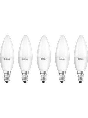 Osram Led Value 4,9W Beyaz Işık E-14 470lm Ampul 5 li Paket Soğuk Gün Işığı 40-50W Eşdeğer