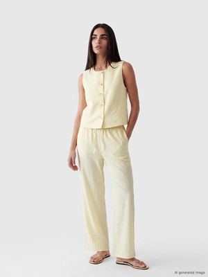 Lc Waikiki Yeni Sezon Beli Lastikli Dokulu Kadın Pantolon