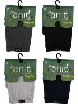 Anıt 4 Adet 4 Renk (Siyah, Gri, Lacivert ve Füme) Nefes Alan Özel Dokulu Bambu Erkek Boxer 1273
