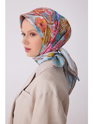 Belli Twill Ipek Desenli Eşarp 4324D