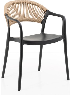 Retro Art Sole Rattan Ipli Balkon ve Kafe Sandalyesi 2'li Set| Bahçe Sandalyesi
