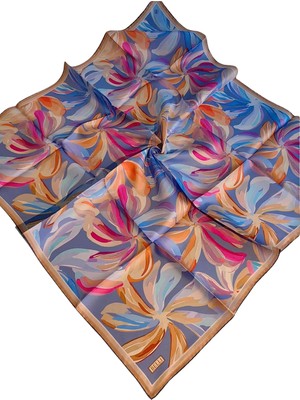 Belli Twill Ipek Desenli Eşarp 4107D
