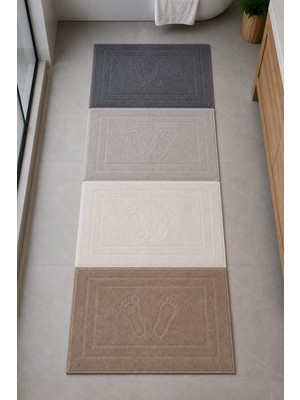 Mela Home 4'lü Ayak Havlusu-Ayak Paspası 50*70 cm 4 Adet - Banyo - Misafir -Çeyizlik %100 Pamuk