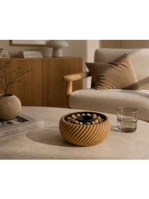 Rimer Goods Akıllı Çerezlik ve Kabuklu Yemiş Kasesi | Gizli Kabuk Hazneli | Minimalist Tasarım | 2 Parçalı Premium Sunum Kasesi