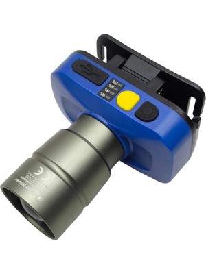 Gees Global Gold Silver GS-15700 20W 2000 Lümen Sarı Beyaz Işık Zoomlu Şarj Edilebilir Kafa Feneri