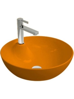 Newarc Newart Batarya Delikli Lavabo Parlak Turuncu