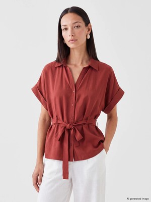 Lc Waikiki Yeni Sezon Oversize Modal Karışımlı Kadın Gömlek