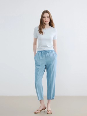 Lc Waikiki Yeni Sezon Beli Lastikli Mom Fit Kadın Jean Pantolon