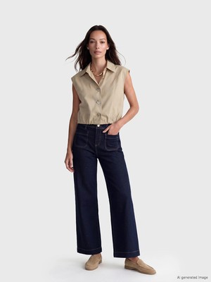 Lc Waikiki Yeni Sezon Yüksek Bel Wideleg Kadın Jean Pantolon