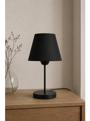 Eslight Modern Spor Tarz Siyah Ayak Masa Lambası Siyah Abajur L38