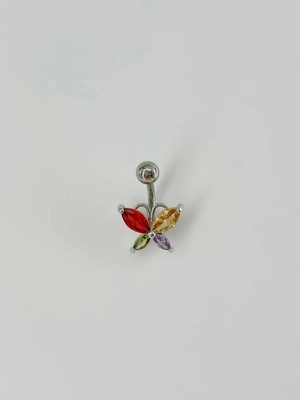 MiraLive Kelebek Detaylı Göbek Piercing