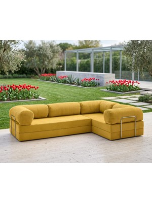 Nestime® 300X200 cm Kapalı Köşe Modüler Sünger Koltuk Takımı| Koşe Koltuk | Yıkanabilir | Çok Fonksiyonlu Yer Yatağıyeny