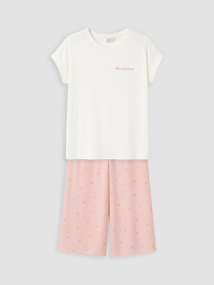 Lc Waikiki Yeni Sezon Baskılı %100 Pamuklu Kadın Kaprili Pijama Takımı