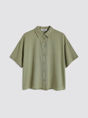 Lc Waikiki Yeni Sezon Oversize Keten Karışımlı Kadın Gömlek