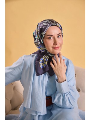 Silk Home Twill Ipek Desenli Eşarp 11531