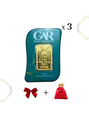 Victoria Gold 3 Adet 2,5 gr 24 Ayar  995 Altın