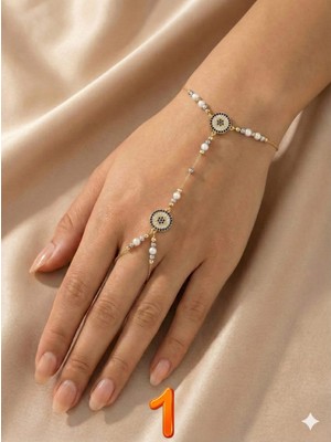 Papatya Silver 925 Ayar Gümüş Zarif Dorika Toplu Nazarlı Taşlı Nefertiti Şahmeran.rose.gold.rodaj