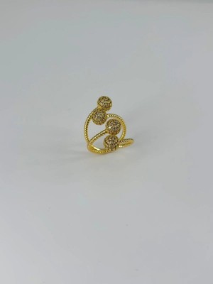 Marsilyan 14 K Gold Kaplama Zirkon Taşlı Yüzük